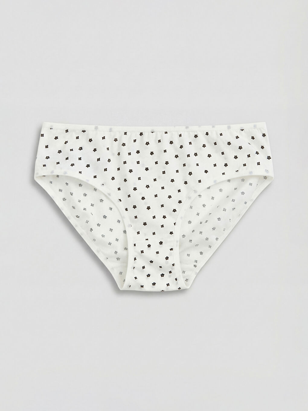 Ekru Desenli Kız Çocuk Külot 3'lü-4