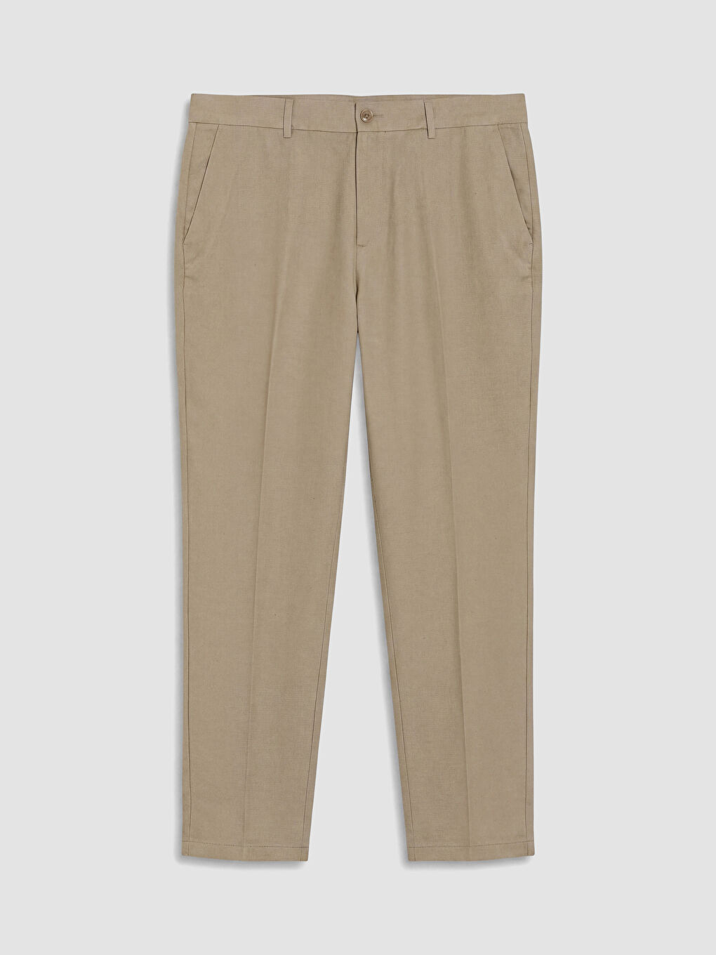 Bej Slim Fit Erkek Chino Pantolon