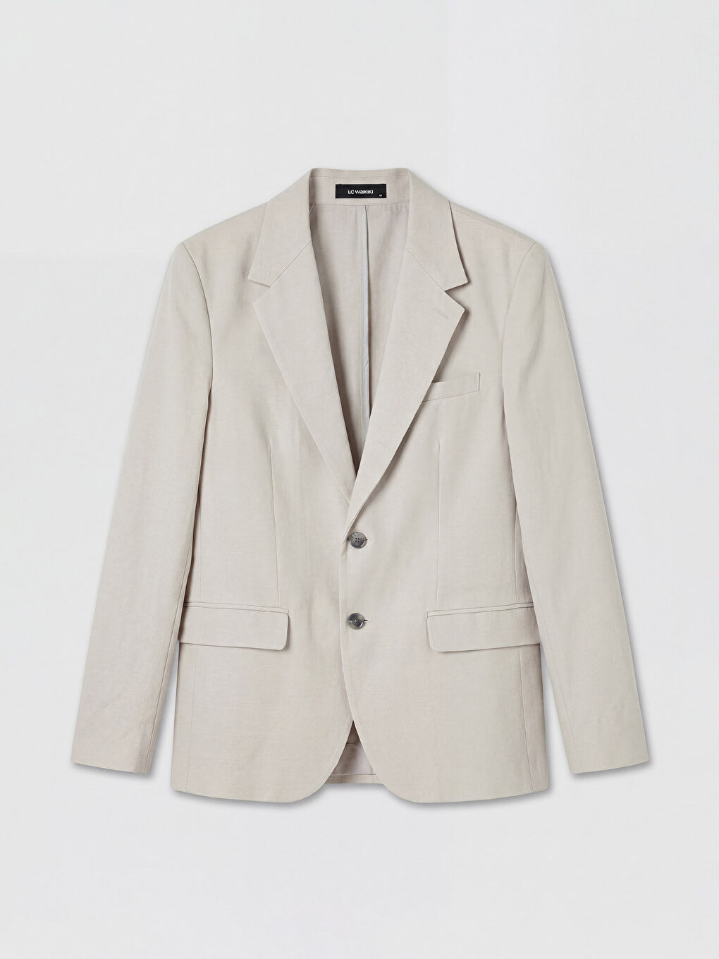 Bej Slim Fit Erkek Blazer Ceket