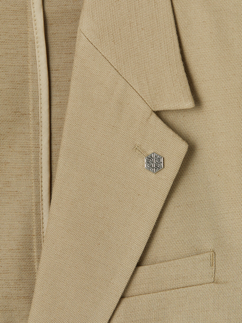 Bej Slim Fit Erkek Blazer Ceket-2