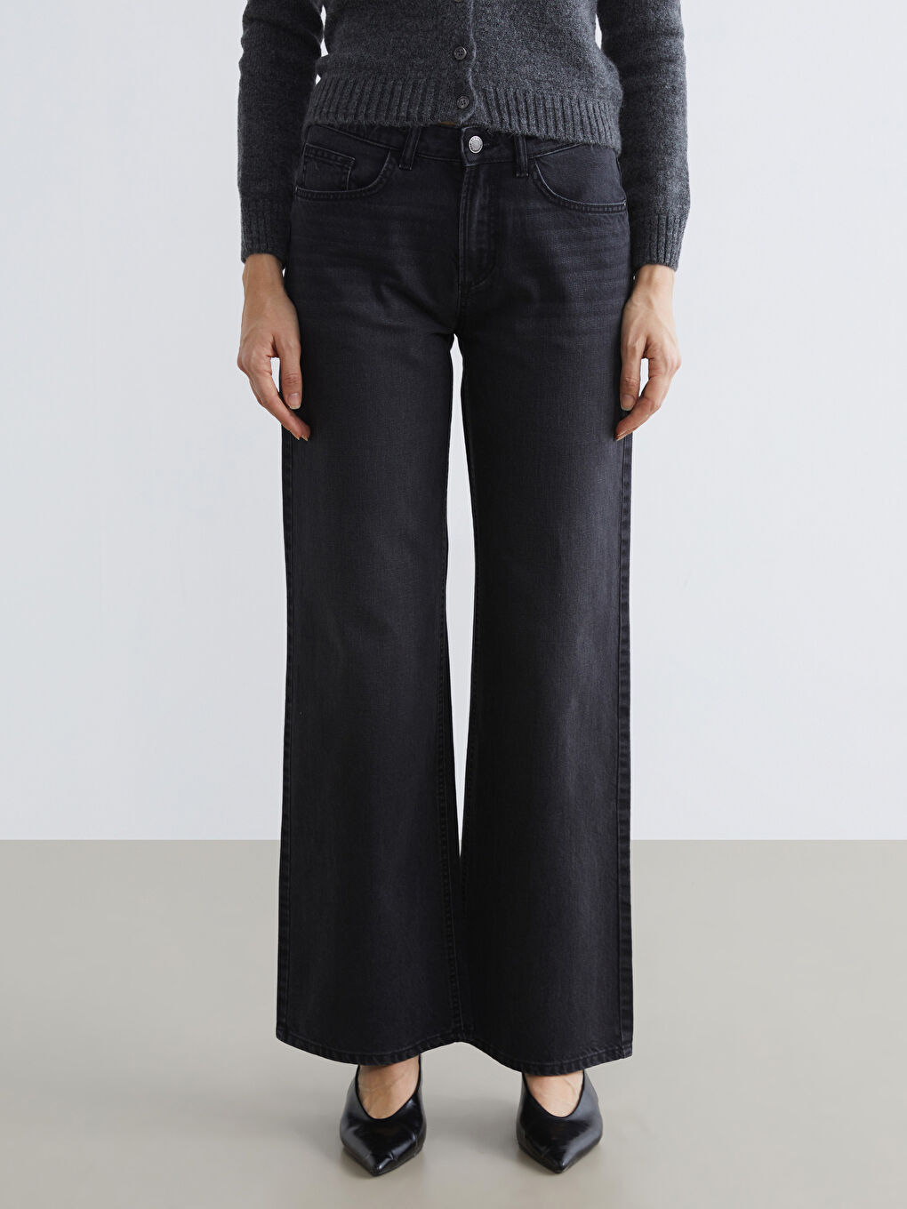 Әйелдер қара Джинсы шалбар-1