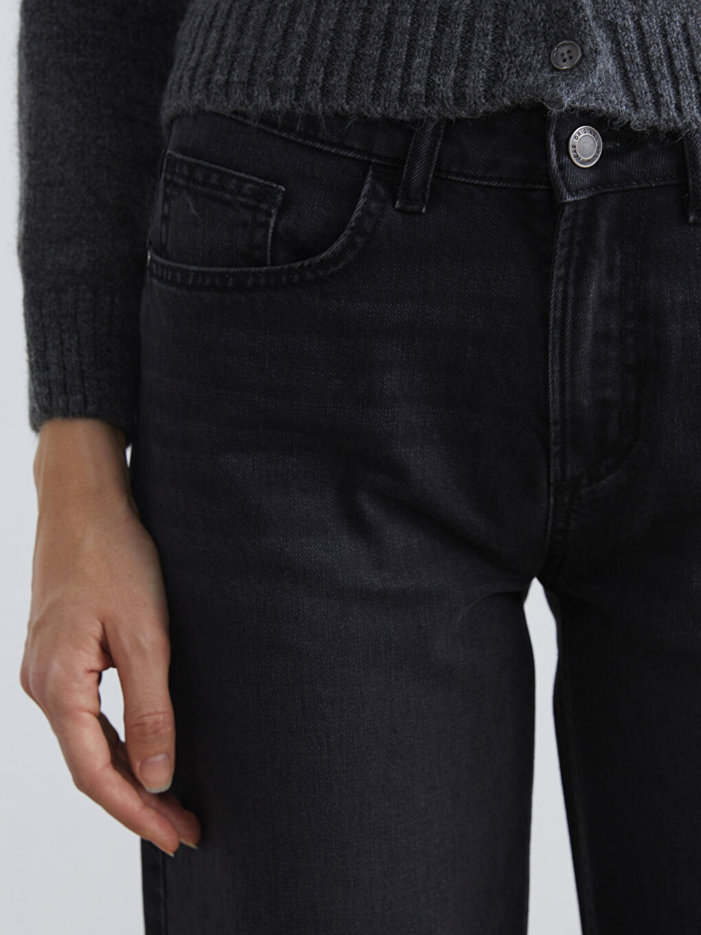 Әйелдер қара Джинсы шалбар-2