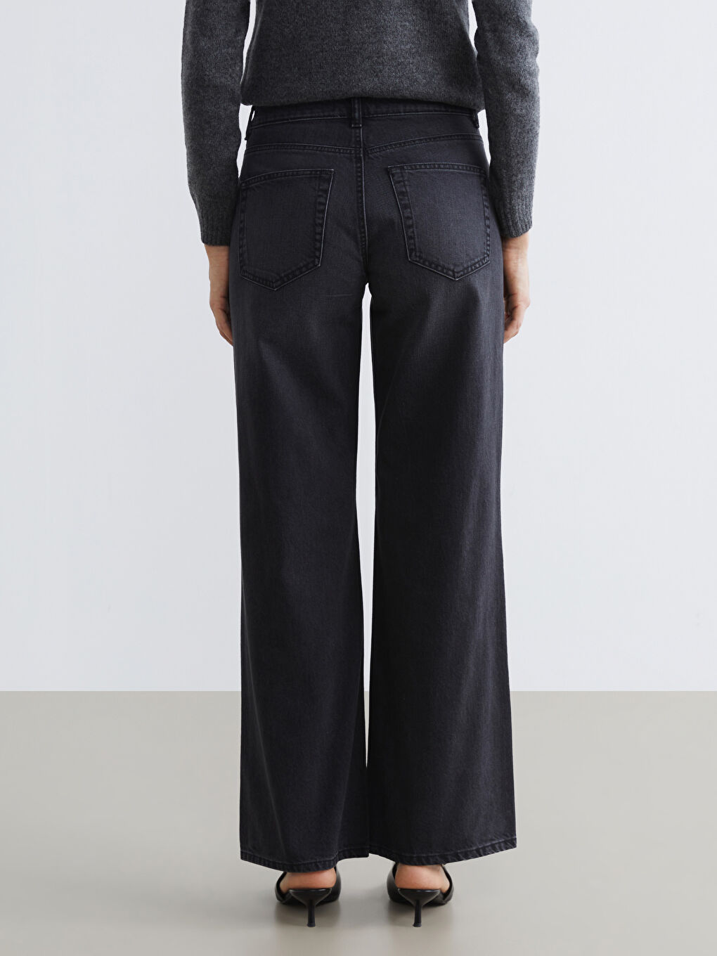 Әйелдер қара Джинсы шалбар-3