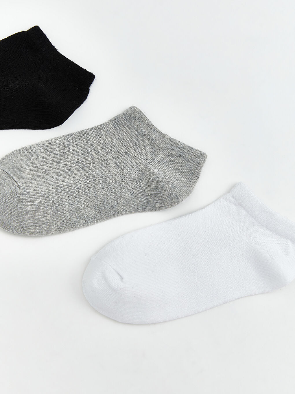 Siyah Erkek Çocuk 3'lü Patik Çorap-1