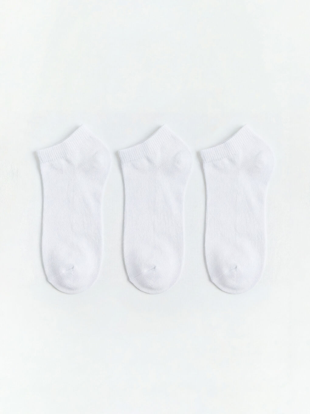 Beyaz Erkek Çocuk Patik Çorap 3'lü