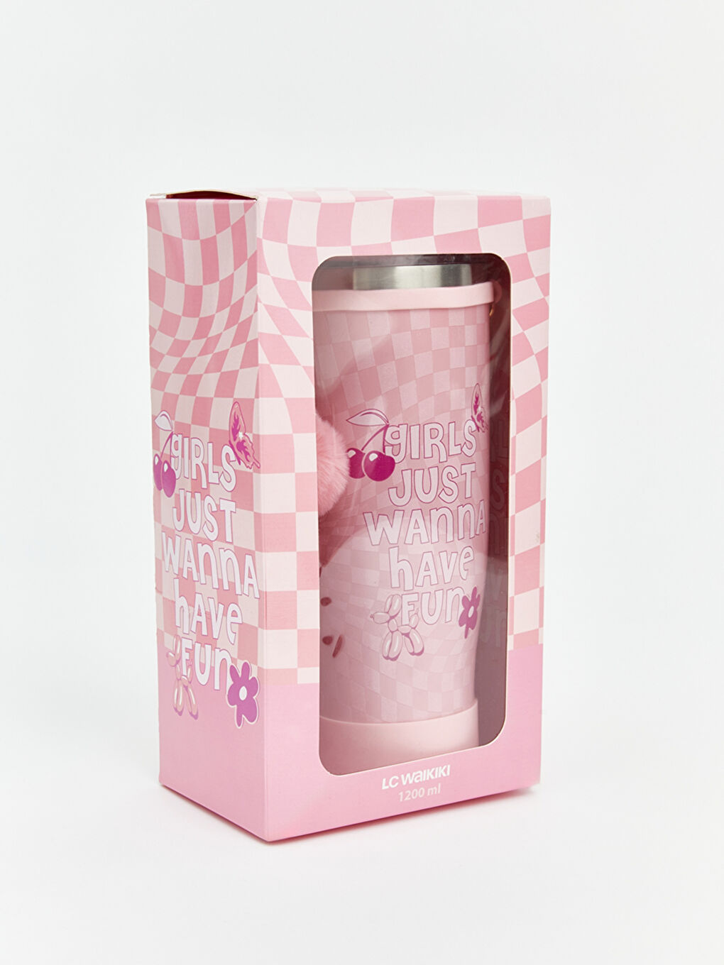 Стальная бутылка для воды с аксессуарами 1200 мл-2