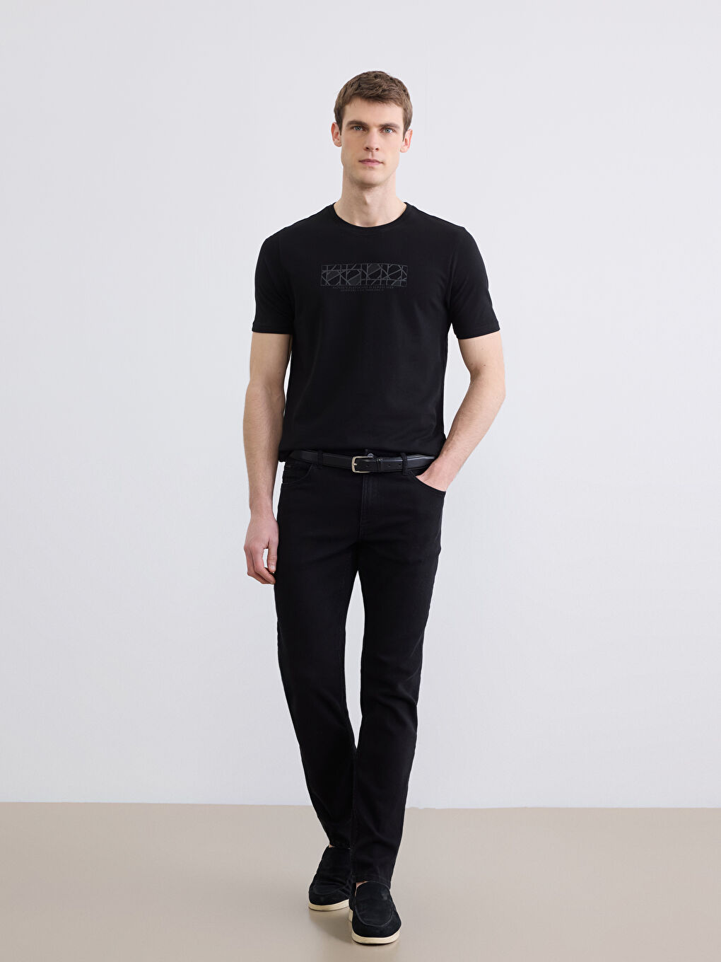 Muškarac CRNA Majica kratkih rukava-1