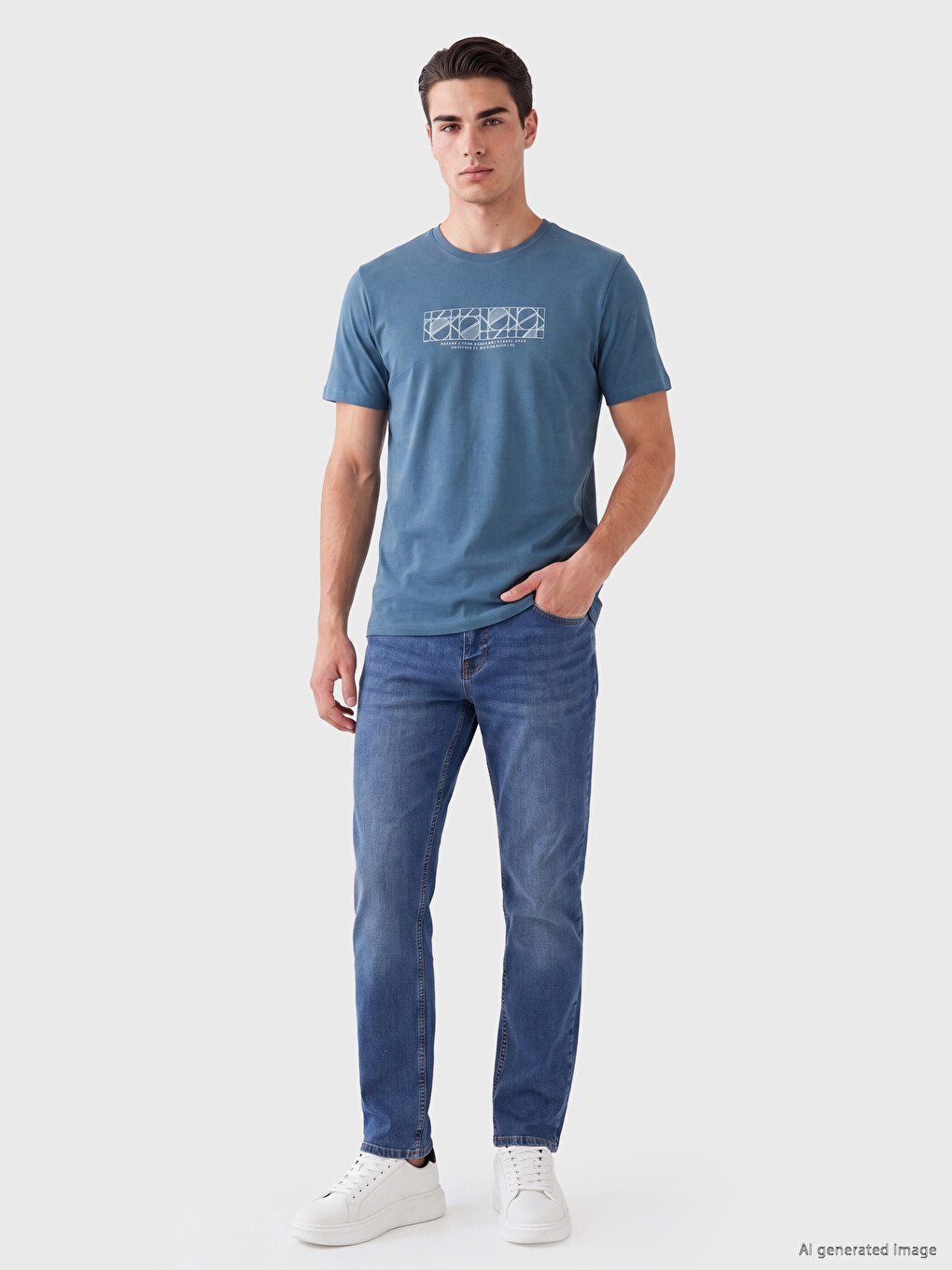 Man Indigo T-shirt-1