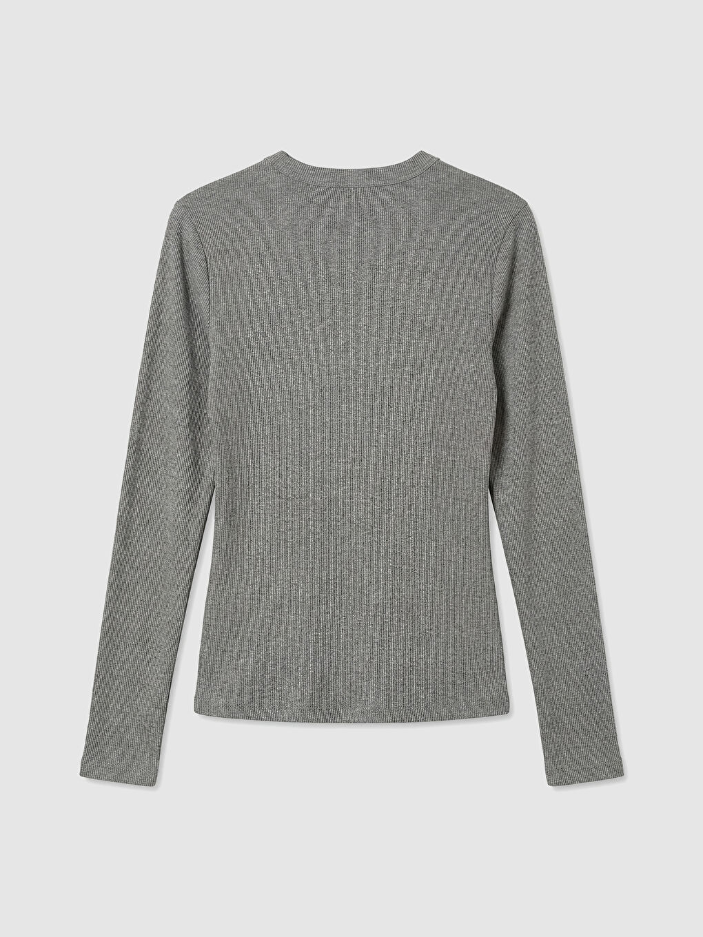 Women's Ribbed Bodysuit with a Crew Neck-5