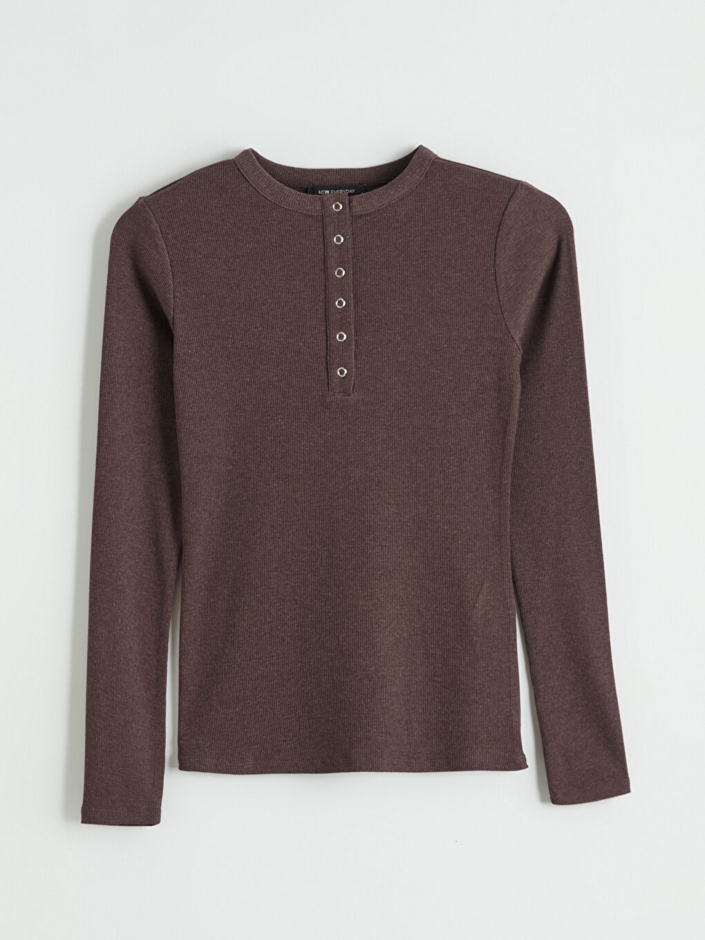 Kahverengi Bisiklet Yaka Fitilli Kadın Body-4