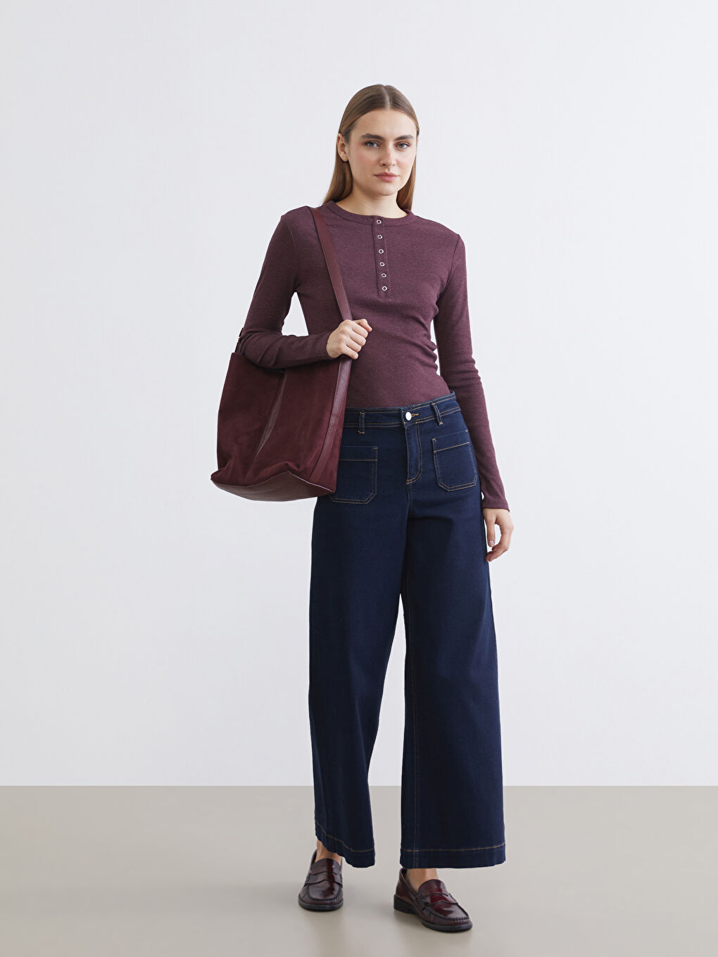 Women's Ribbed Bodysuit with a Crew Neck-1