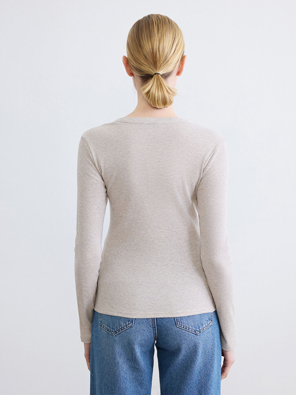 Rib-Knit Crewneck Bodysuit-4