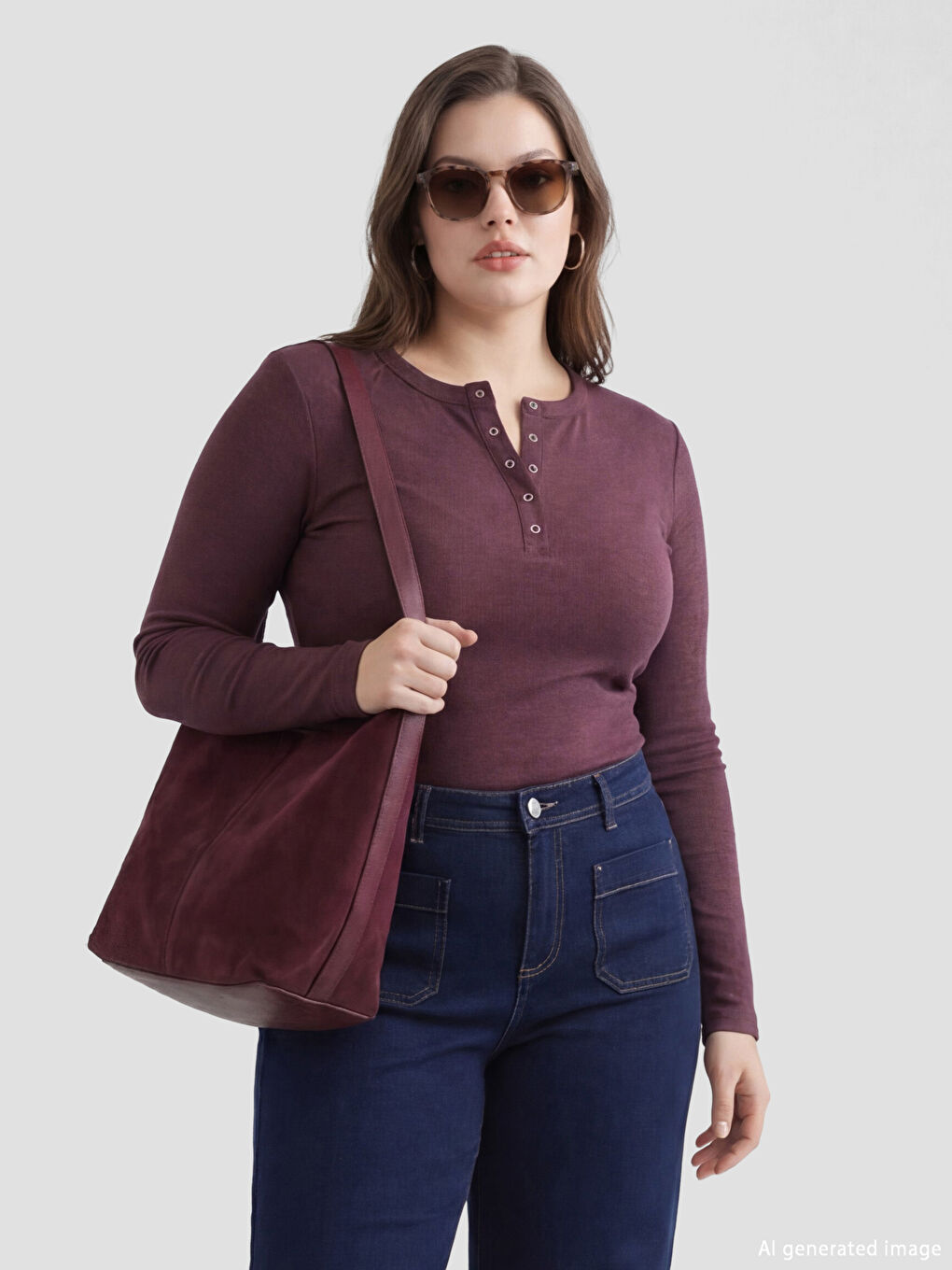 Bordo Bisiklet Yaka Fitilli Kadın Body-1