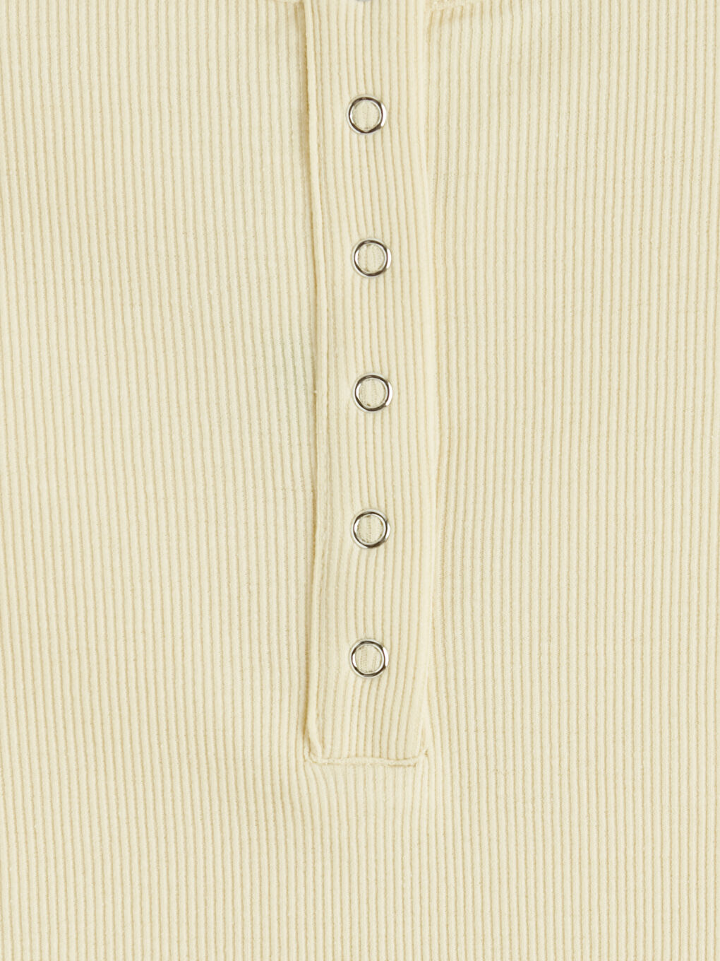 Bej Bisiklet Yaka Fitilli Kadın Body-2