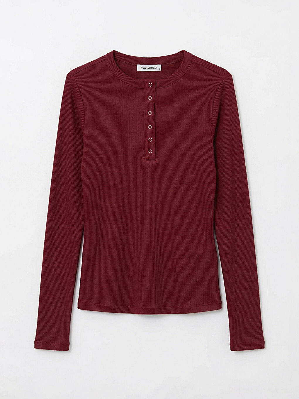 Bordo Bisiklet Yaka Fitilli Kadın Body