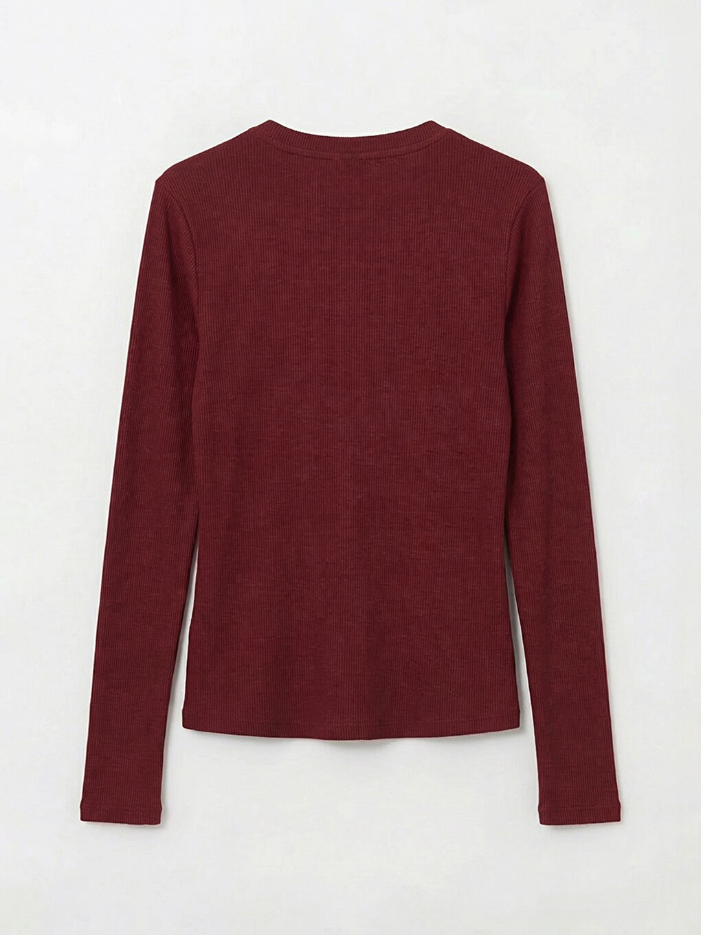 Bordo Bisiklet Yaka Fitilli Kadın Body-1