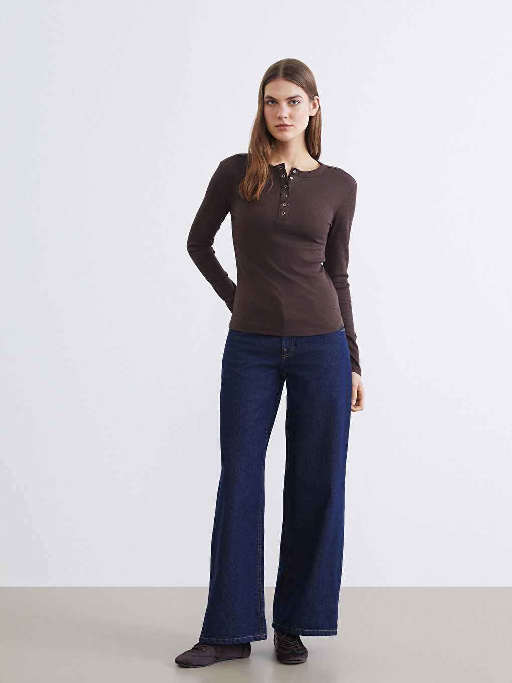 Rib-Knit Crewneck Bodysuit-1