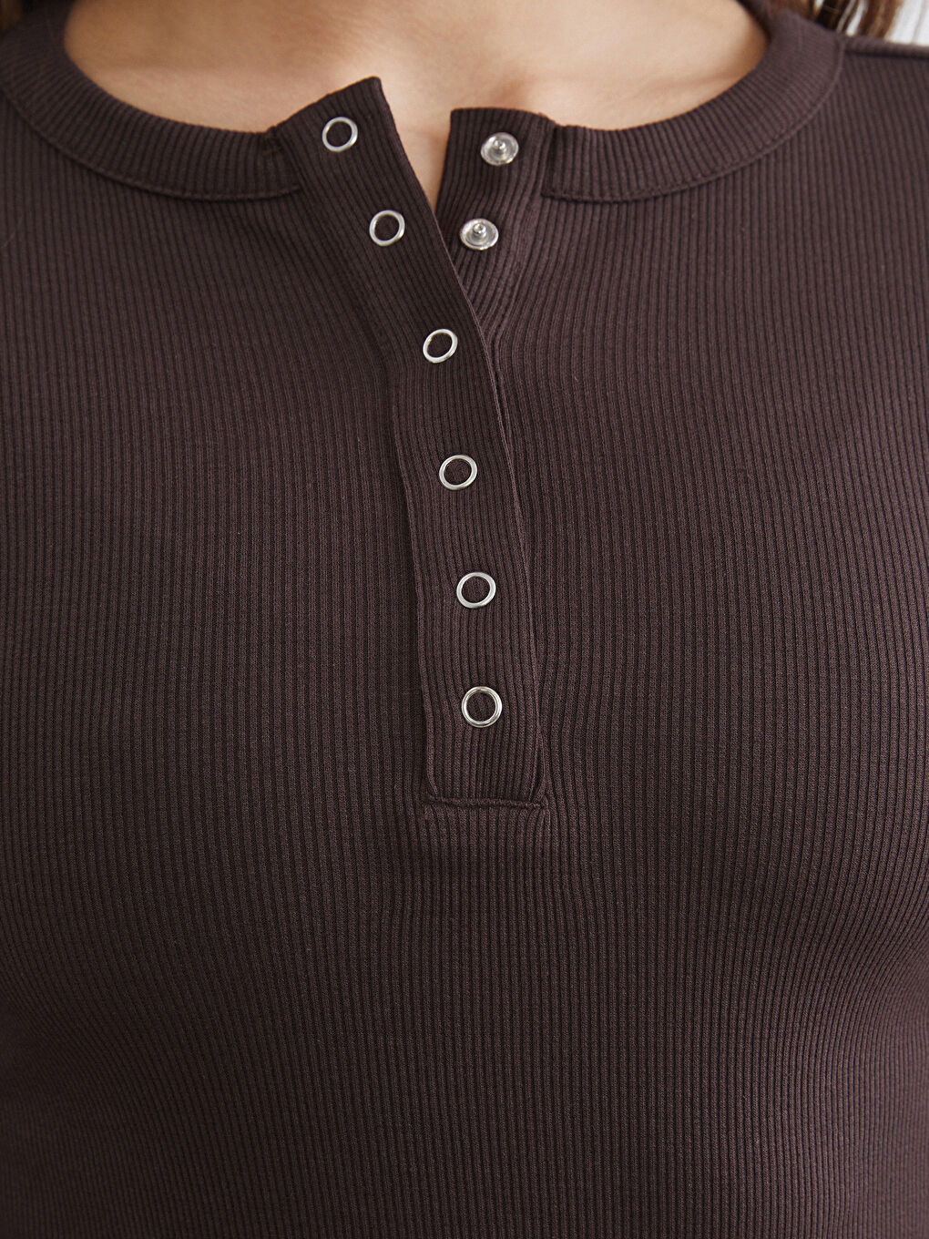 Rib-Knit Crewneck Bodysuit-2