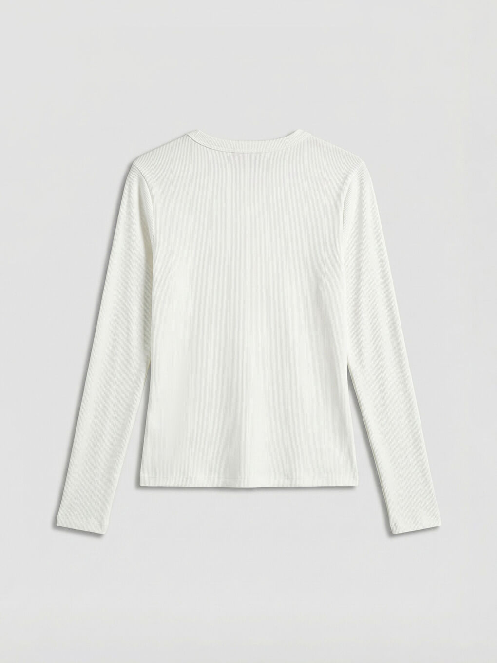 Beyaz Bisiklet Yaka Fitilli Kadın Body-1