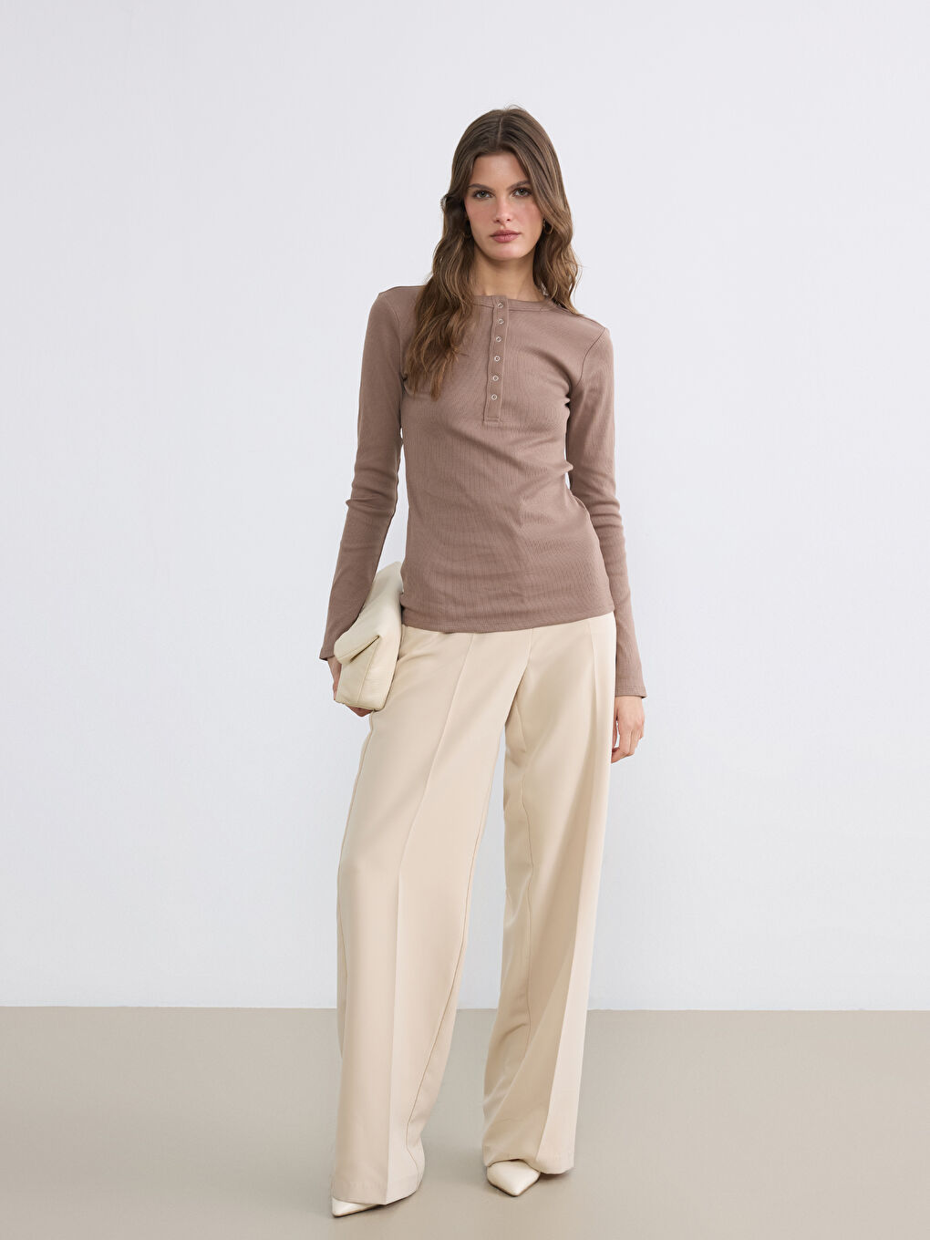 فستان ضيق مضلع برقبة دائرية للسيدات-1