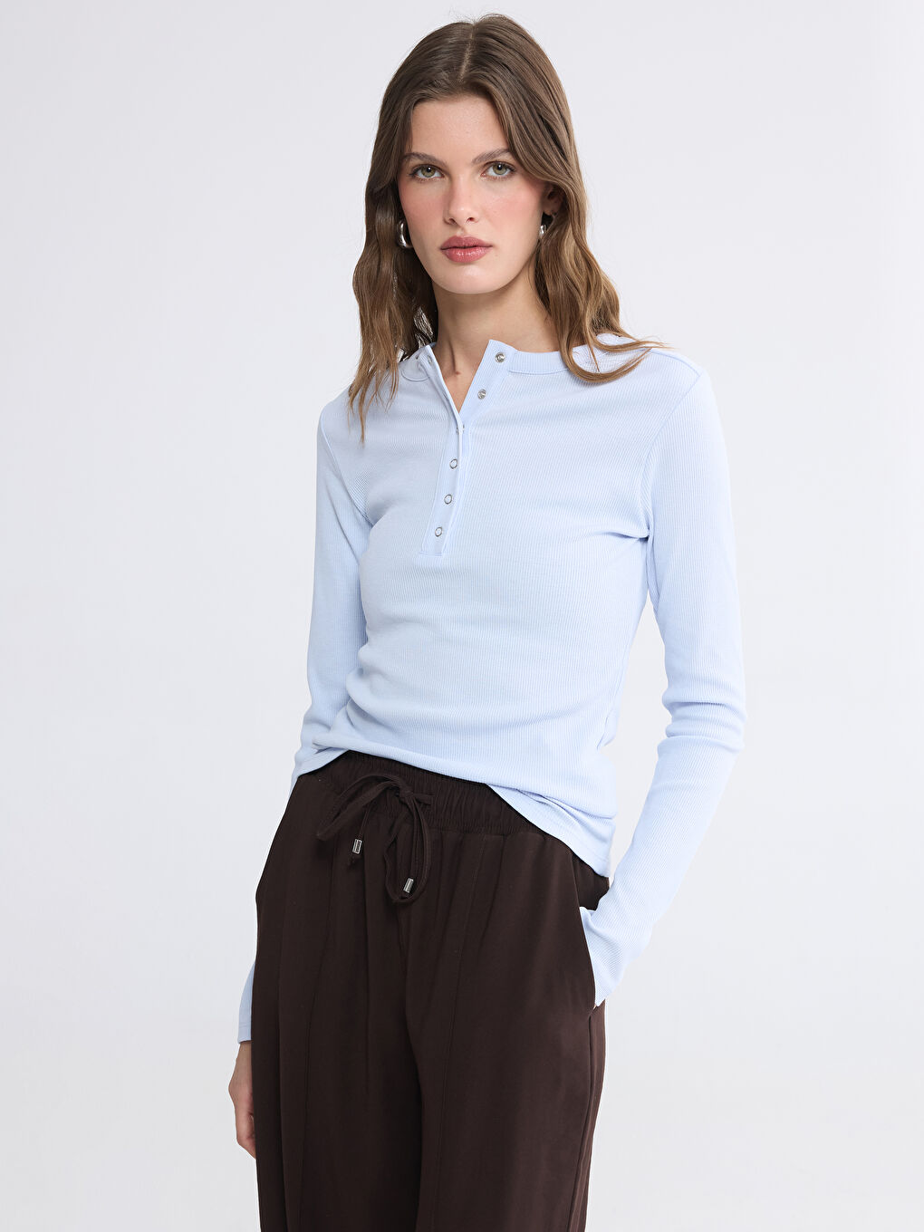 Mavi Bisiklet Yaka Kadın Body