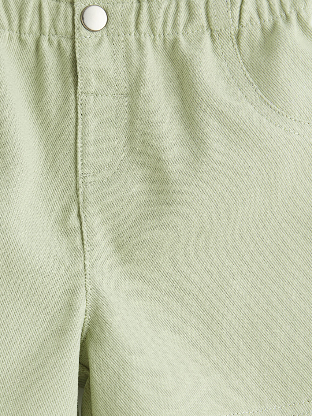 Yeşil Kız Bebek Gabardin Şort-2