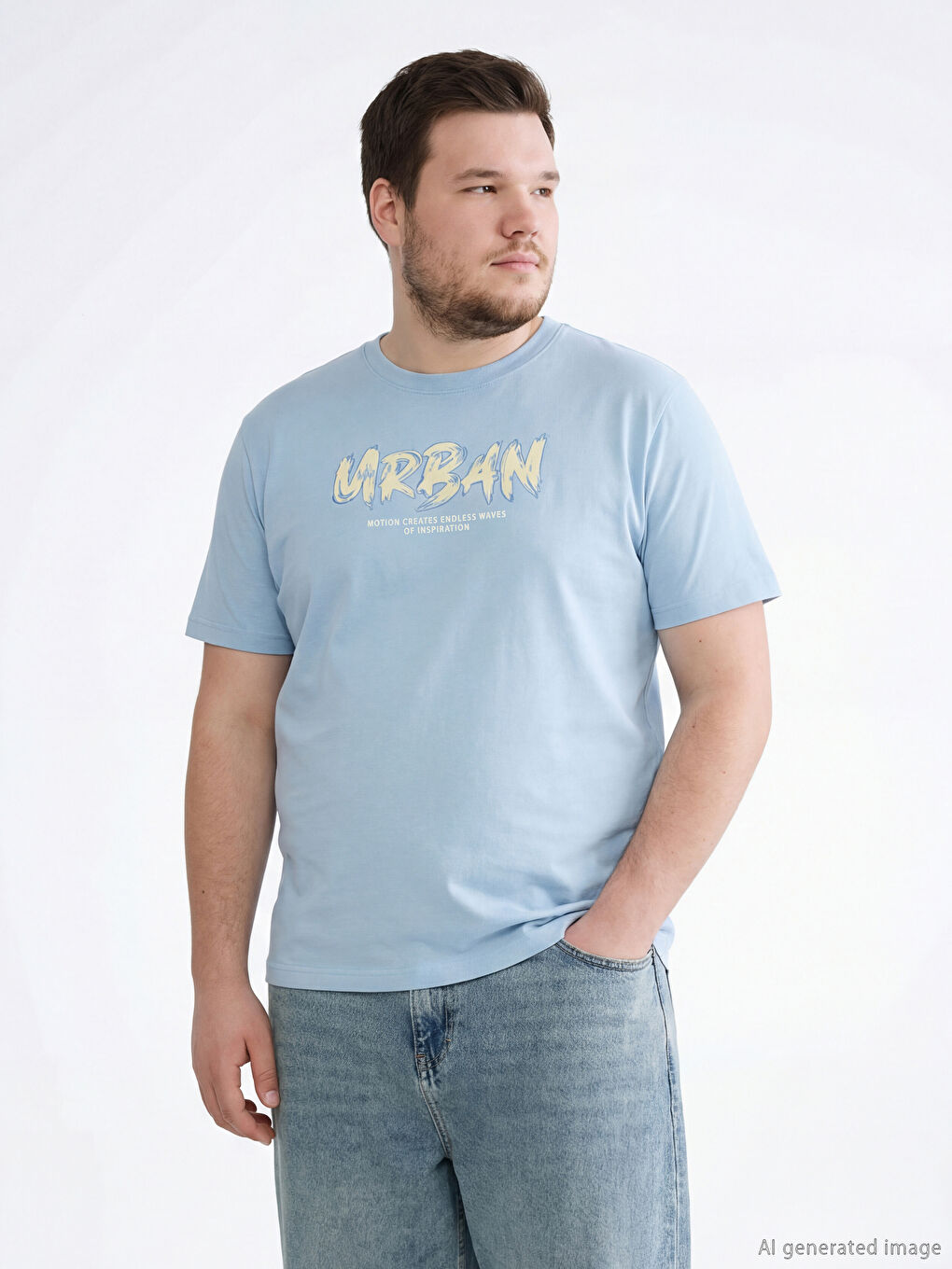 Ανδρικό Μπλουζάκι με Στρογγυλή Λαιμόκοψη και Εκτύπωση-1