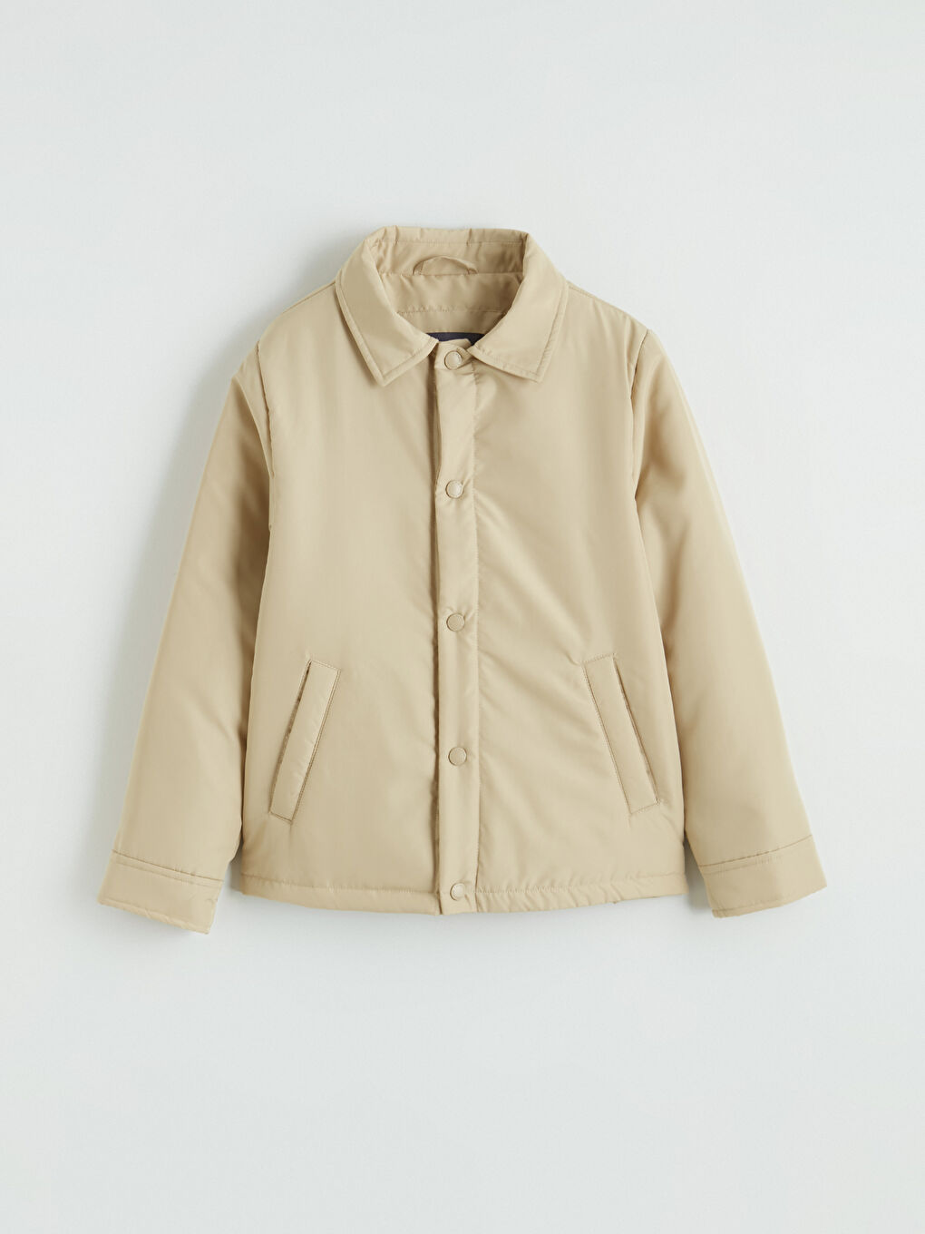 Bej Gömlek Yaka Erkek Çocuk Mont-1