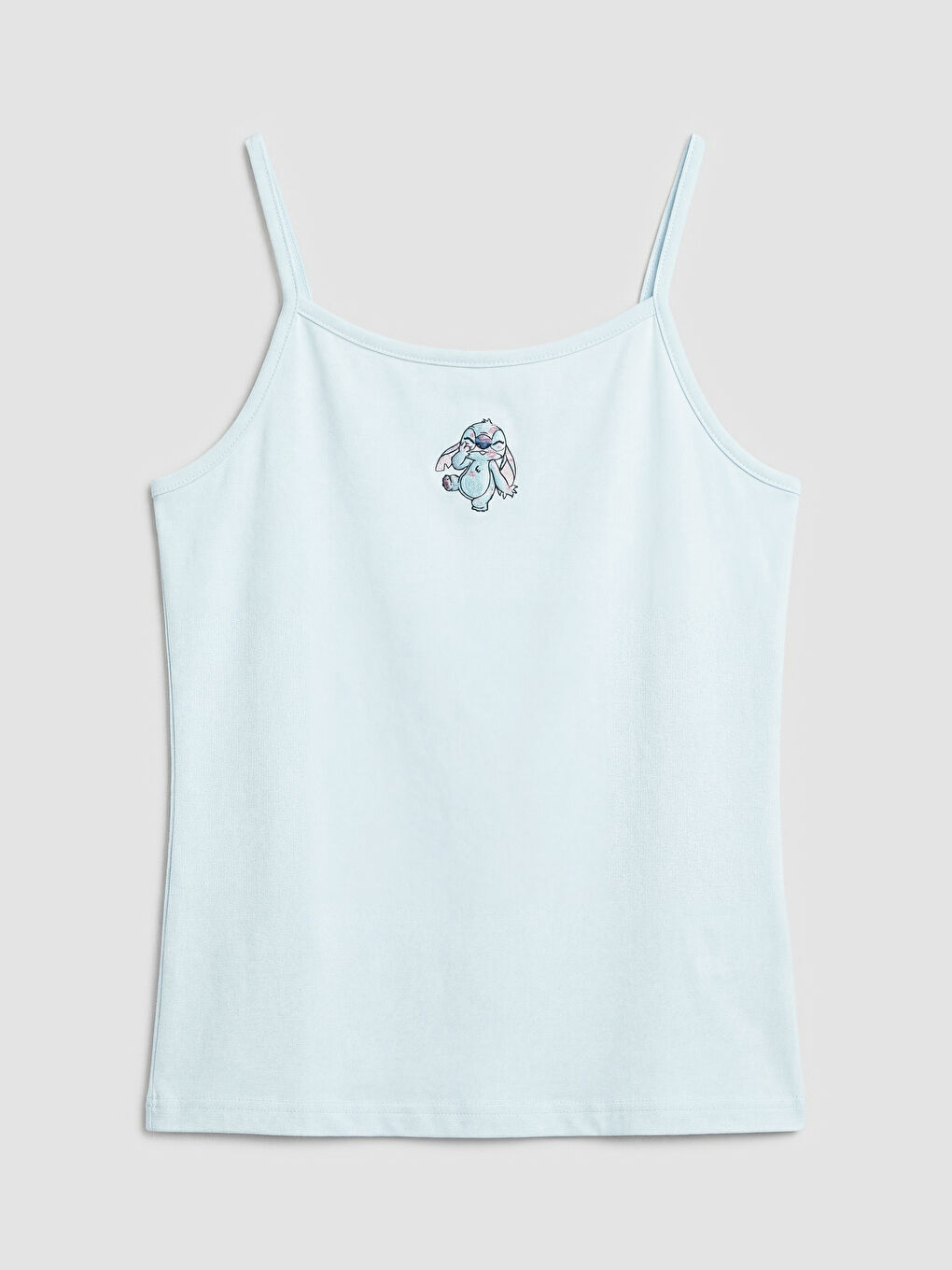 Pembe Stitch Baskılı İp Askılı Kız Çocuk Atlet 2'li-2