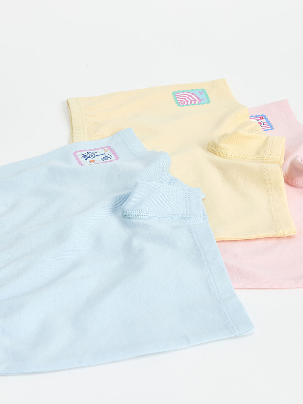 Pembe Baskılı Kız Çocuk Boxer 3'lü-2