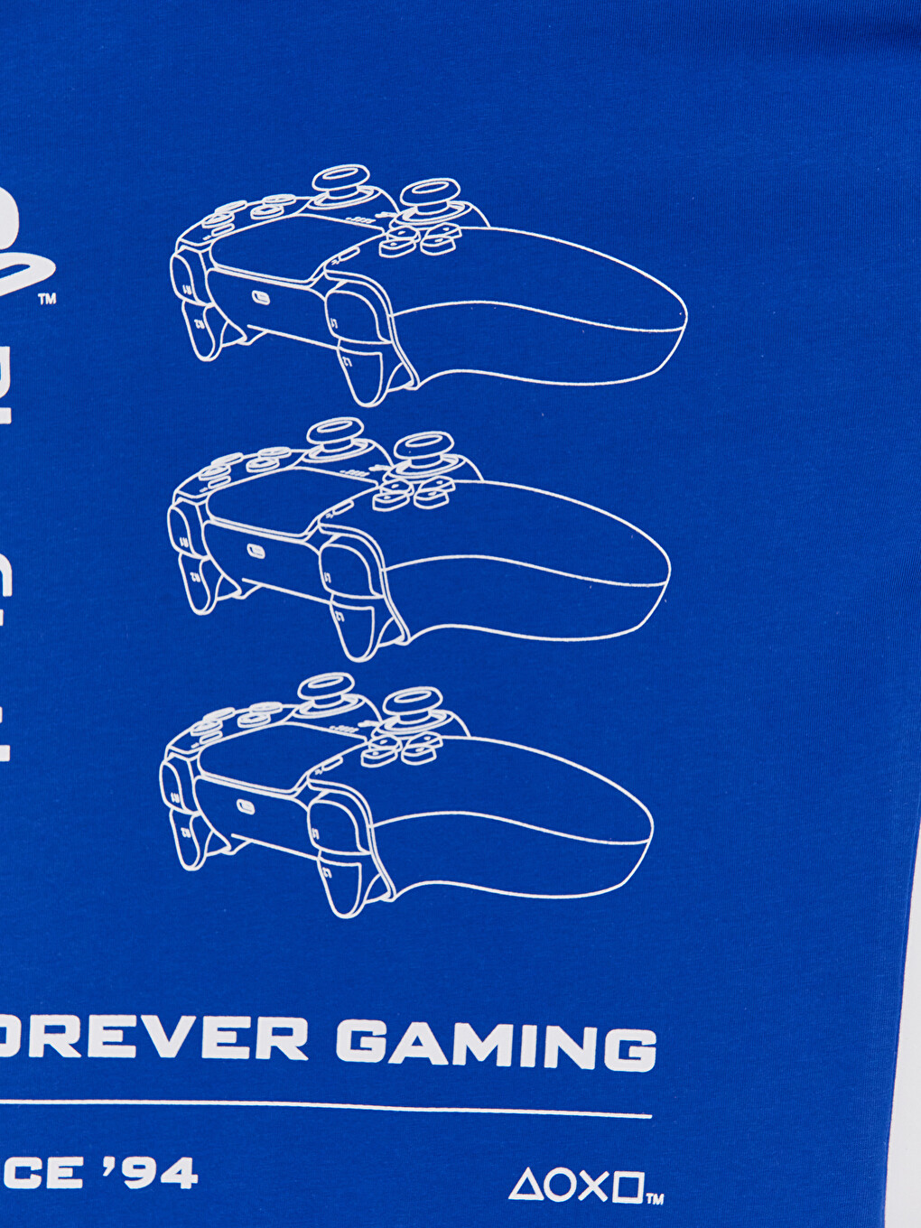 Mavi PlayStation Baskılı Erkek Çocuk Tişört-1