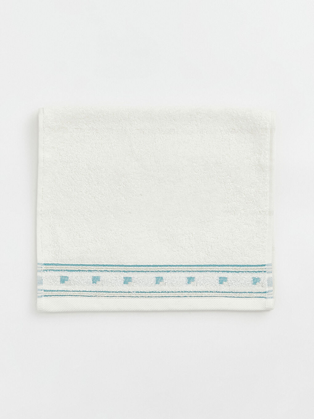 Striped Embroidered Cotton Hand Towel 30x50 cm-2