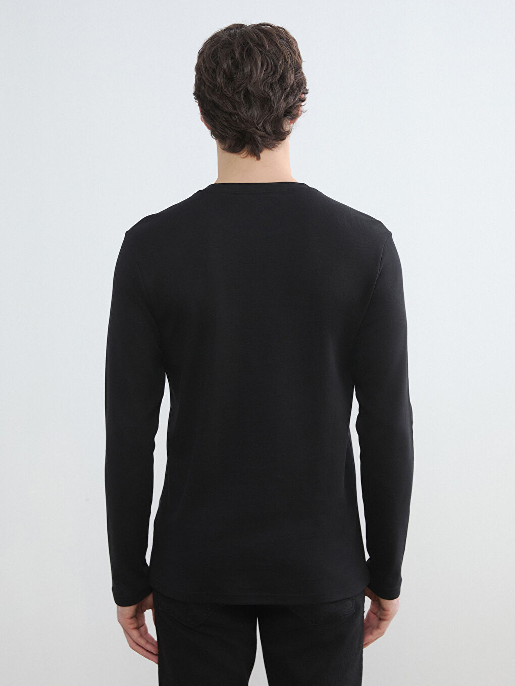 Мужчины Черный Свитшот-3