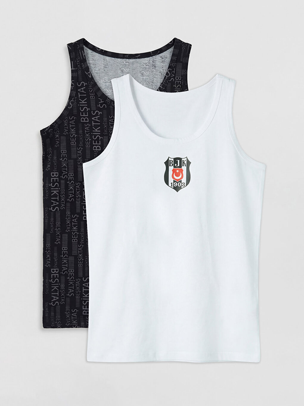 Siyah Beşiktaş Baskılı Erkek Çocuk Atlet 2'li