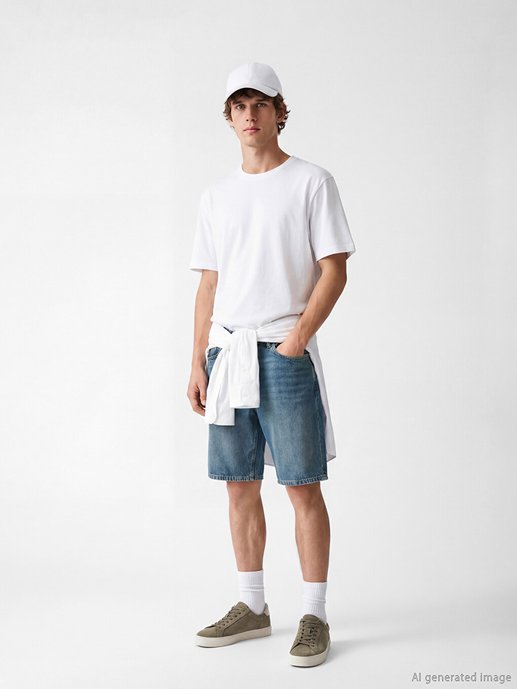 Pantaloni Scurți Din Denim Regular Fit Pentru Bărbați