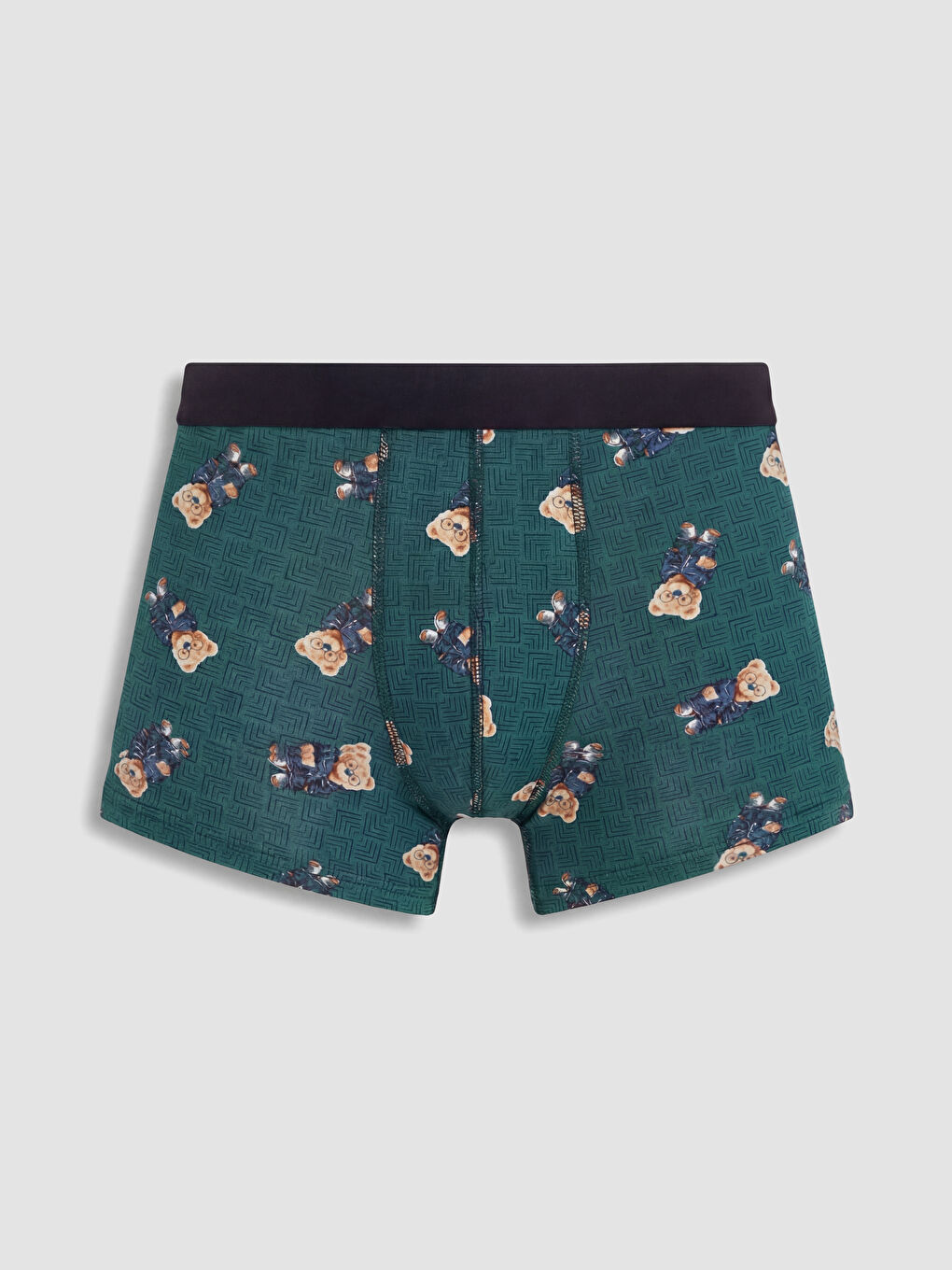 Yeşil Pamuklu Erkek Boxer