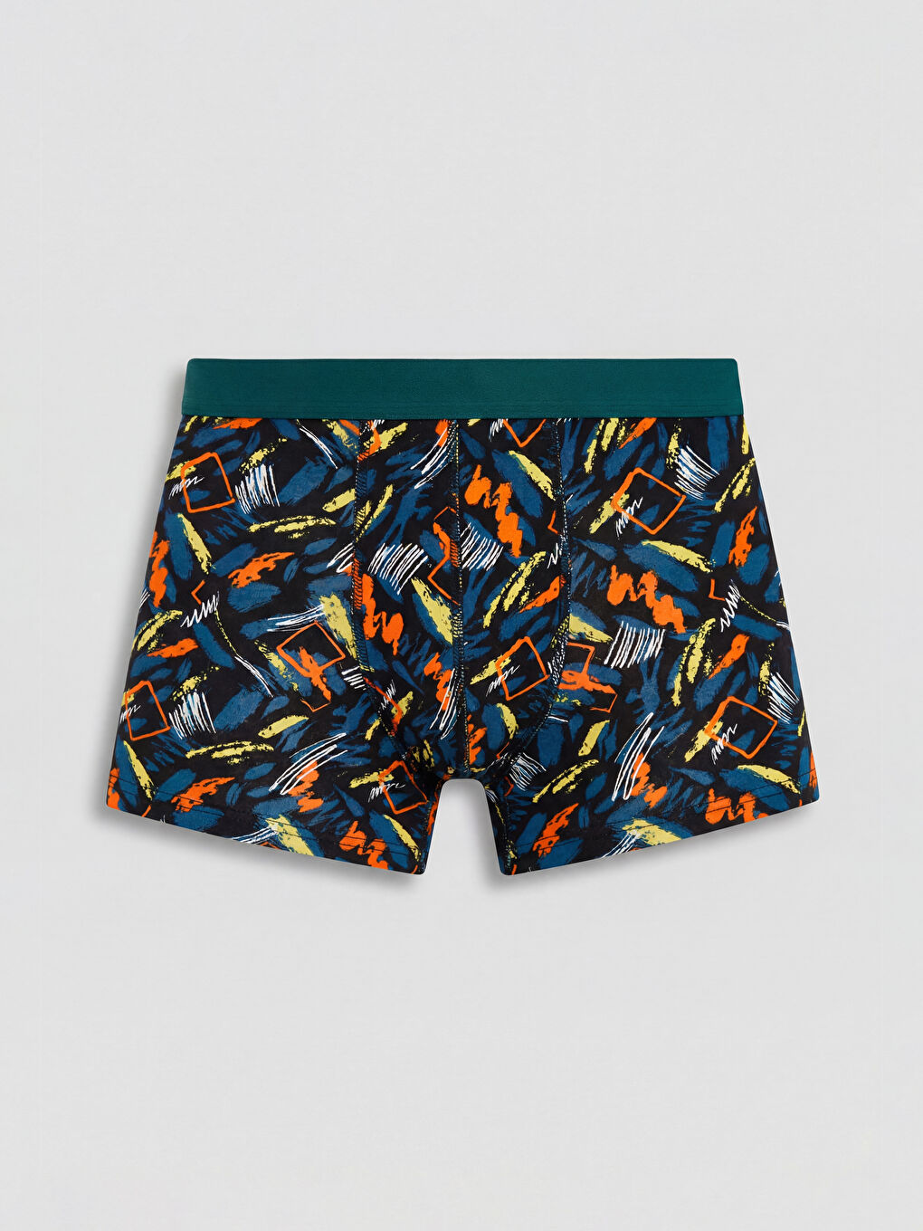 Karışık Pamuklu Esnek Desenli Erkek Boxer 3'lü-1