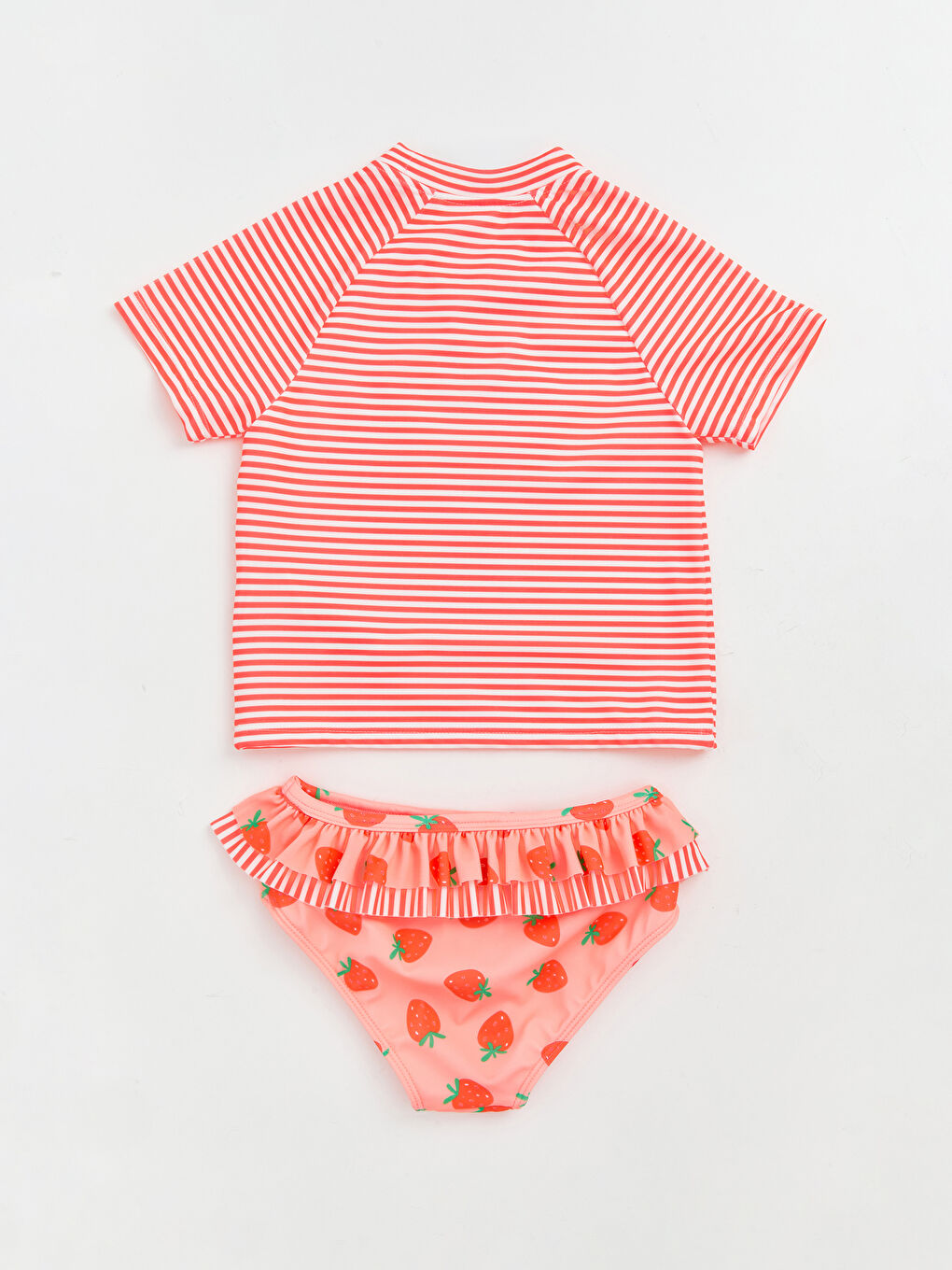 Erdbeer Gemustertes Mädchen Bikini-Set-2