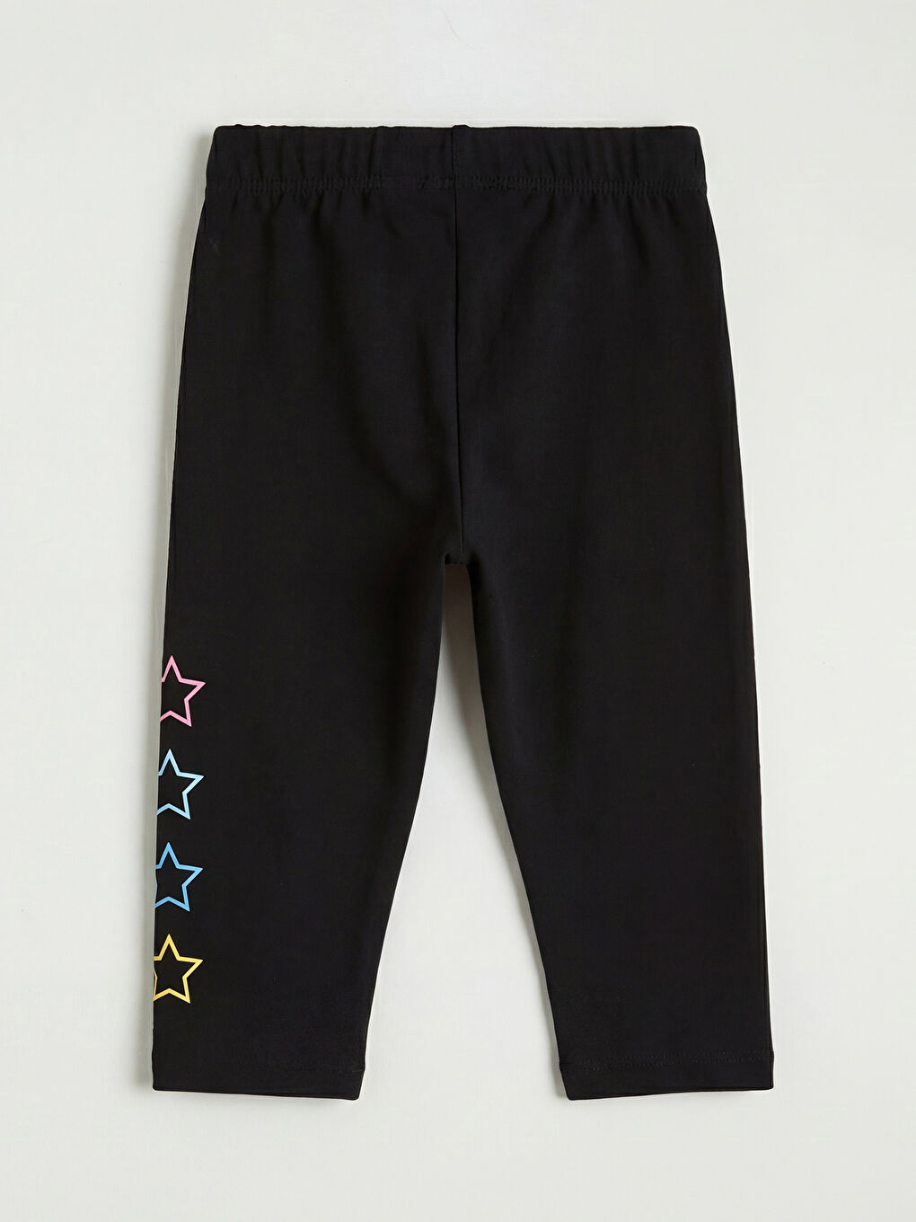 Siyah Kız Çocuk Baskılı Kısa Tayt-2