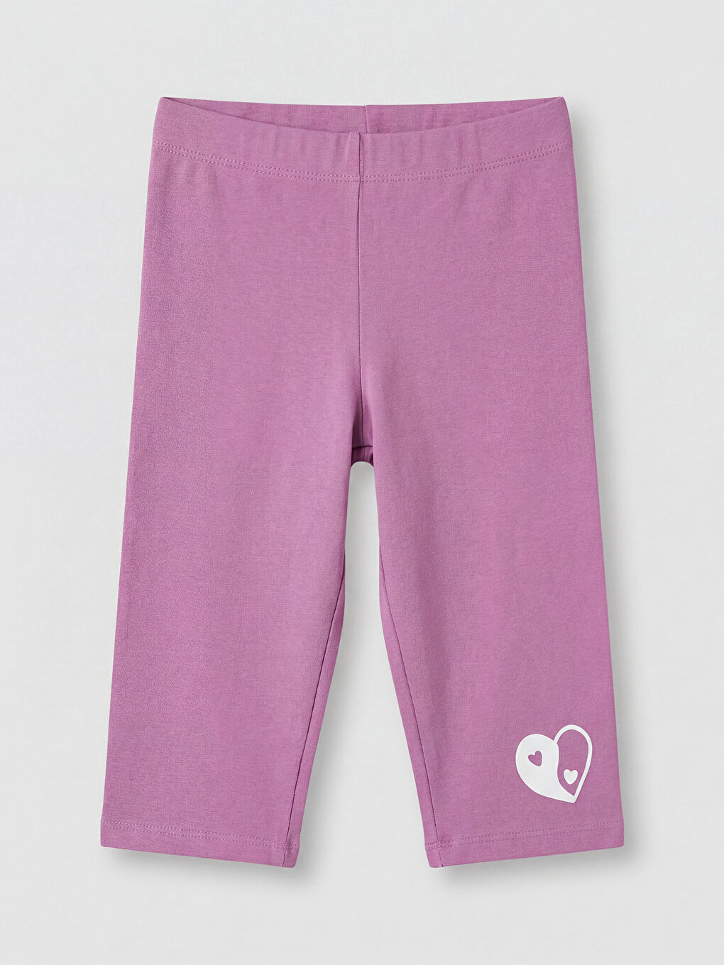 Mor Kız Çocuk Baskılı Kısa Tayt