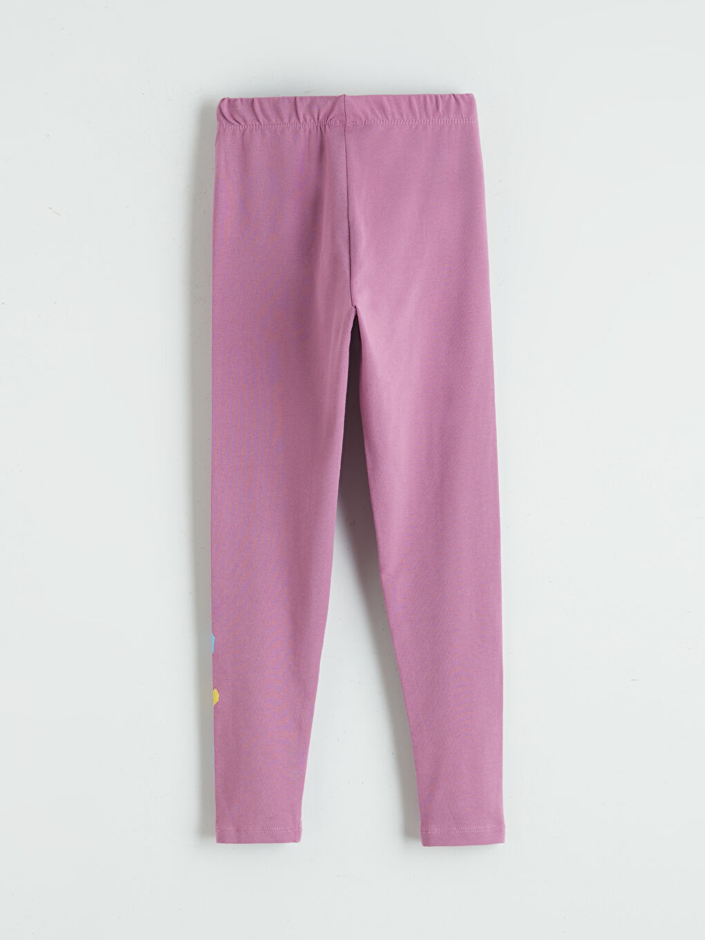 Mor Baskılı Kız Çocuk Tayt-1