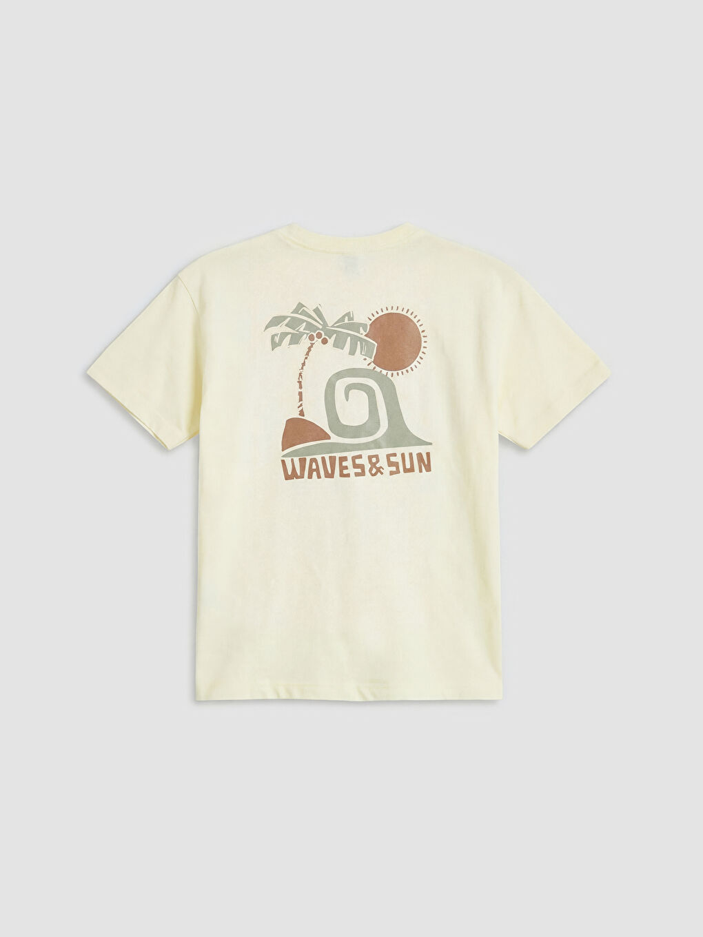 تي شيرت أولاد مطبوع بياقة دائرية-1