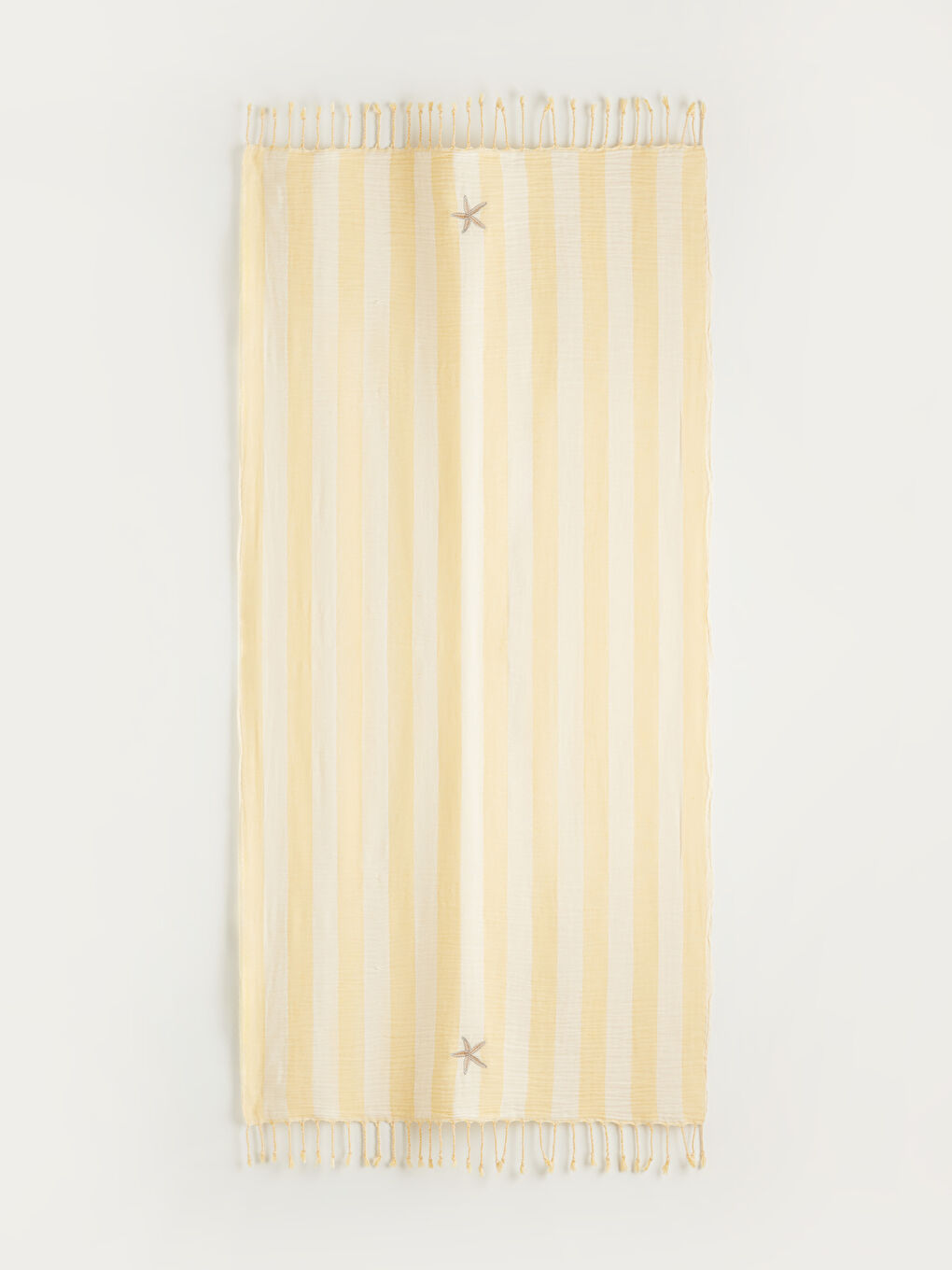 Sarı Çizgili Peştamal Plaj Havlusu 70x140 cm