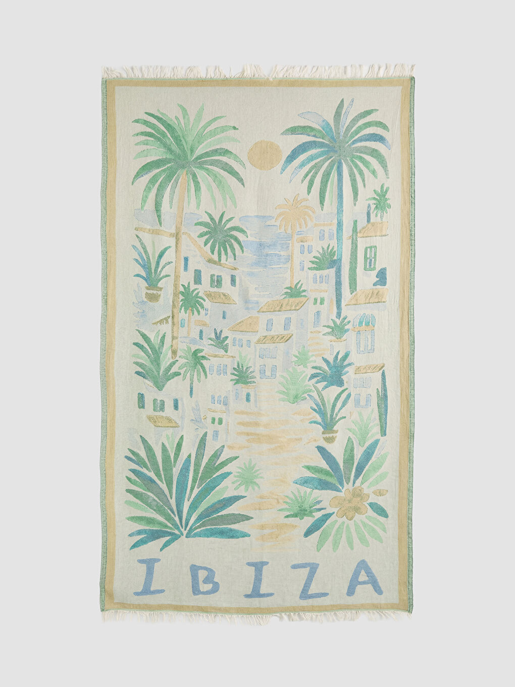 Karışık Pamuklu Peştemal Havlu 90x165 cm-1