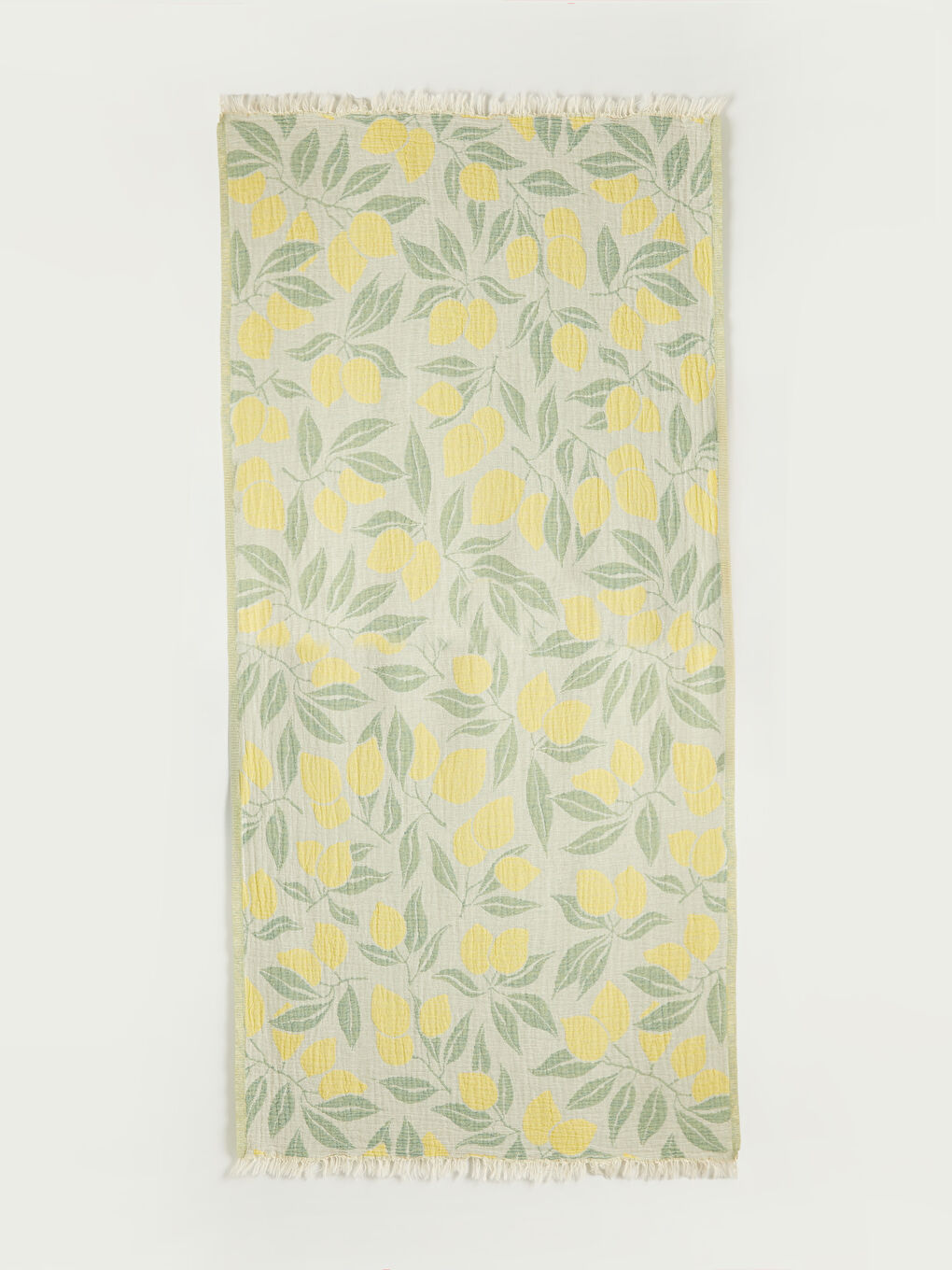 Karışık Limon Baskılı Kadın Plaj Havlusu 70x140 cm