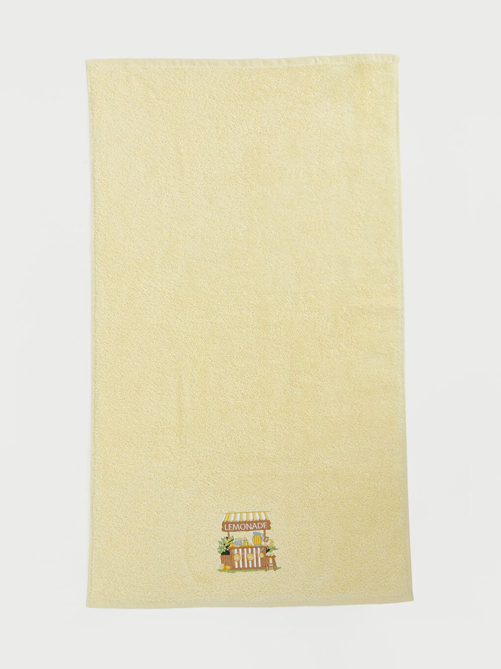 Sarı Nakışlı Yüz Havlusu 50x80 cm