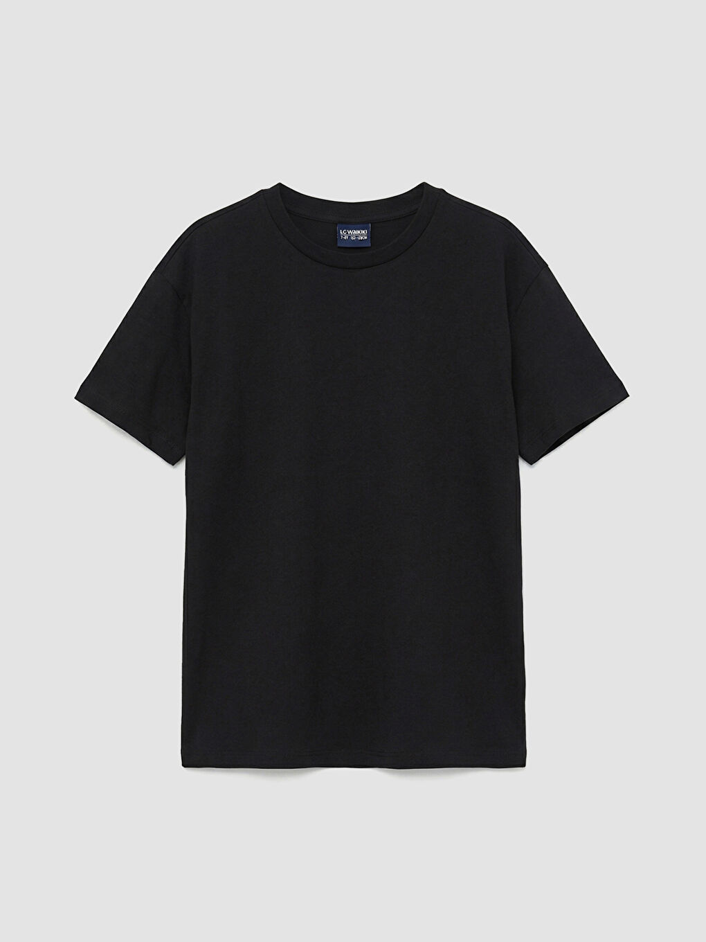 Siyah Bisiklet Yaka Kız Çocuk Tişört