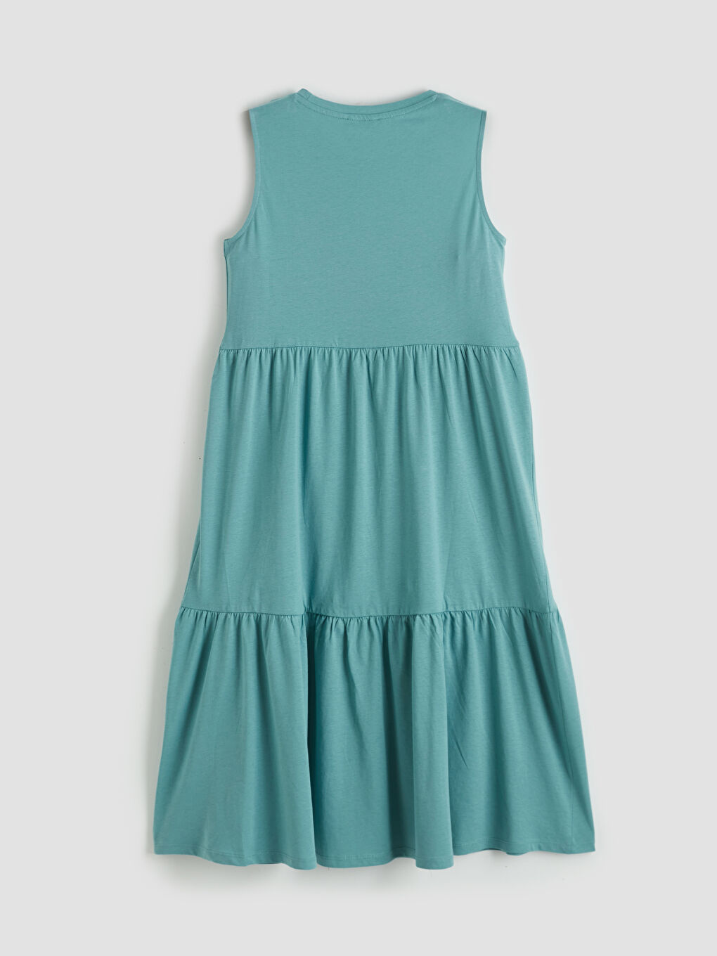 дөңгелек жағалы қабатталған көйлек-3