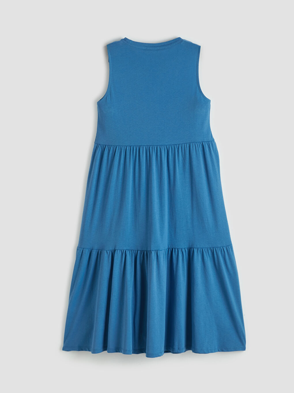 Многослойное платье с круглым вырезом-4