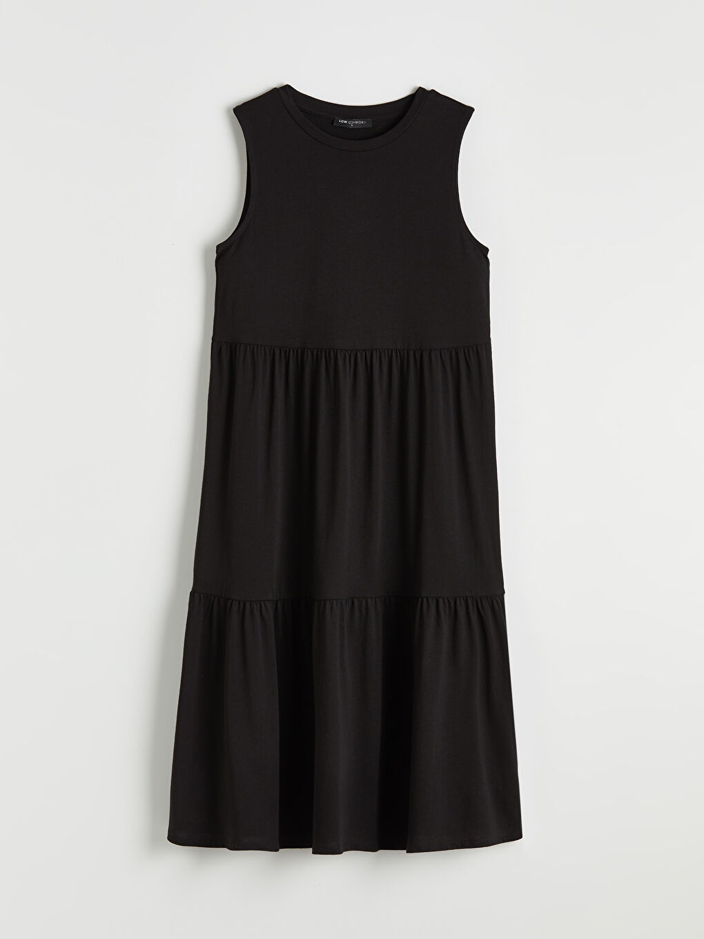 Crew Neck Layered Dress-4